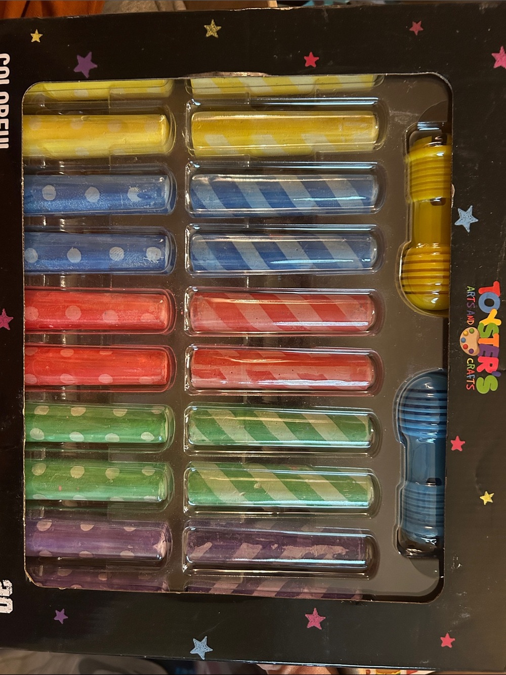 Colorful jumbo chalk set 20 piece